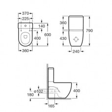 Чаша для напольного унитаза Roca Meridian-N (342248000)