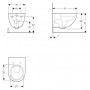 Чаша подвесного унитаза Geberit Acanto Rimfree (500.600.01.2)