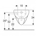 Чаша подвесного унитаза Geberit Renova (203040)