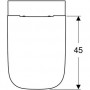 Чаша подвесного унитаза Geberit Smyle Square Rimfree (500.685.01.1) микролифт