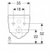 Чаша подвесного унитаза Geberit Xeno2 Rimfree (500.500.01.1)