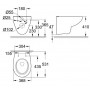 Чаша подвесного унитаза Grohe Bau Ceramic (39427000) безободковый