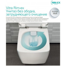 Чаша подвесного унитаза Vitra Metropole Rim-Ex (7672B003-1687) с бидеткой и смесителем