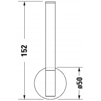 Держатель туалетной бумаги Duravit Starck T (0099391000) (вертикальный) хром