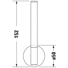 Держатель туалетной бумаги Duravit Starck T (0099391000) (вертикальный) хром