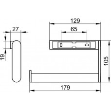 Держатель туалетной бумаги Keuco Plan (14962070000) нержавеющая сталь