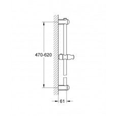 Душевая штанга Grohe Euphoria Cube (27892000) (600 мм)