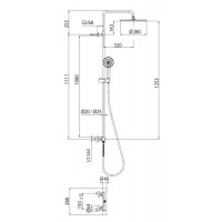 Душевая система Bossini Elios (L10172.030) (250 мм) с термостатом