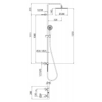 Душевая система Bossini Elios (L10173.030) (250 мм) со смесителем