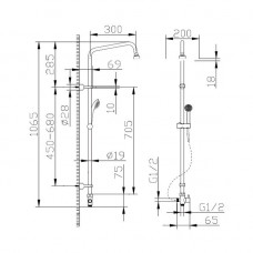 Душевая система Bravat Fit (D283CP-2A-RUS)