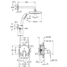 Душевая система Grohe Eurosmart Cosmopolitan (25219001)