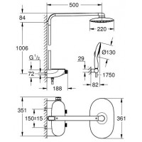 Душевая система Grohe Rainshower SmartControl 360 Mono (26361000)