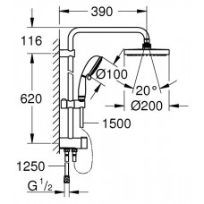 Душевая система Grohe Tempesta Rustic System 200 (27399002)