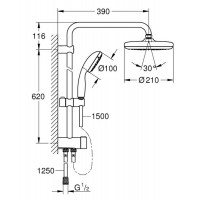 Душевая система Grohe Tempesta System 210 (26381001)