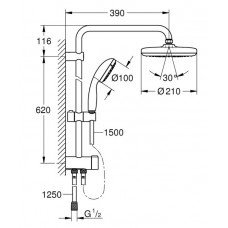 Душевая система Grohe Tempesta System 210 (26381001)