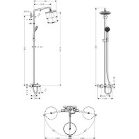 Душевая система Hansgrohe Croma 220 Showerpipe (27223000) (220 мм)