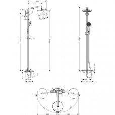 Душевая система Hansgrohe Croma 220 Showerpipe (27223000) (220 мм)