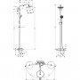 Душевая система Hansgrohe Croma 220 Showerpipe (27223000) (220 мм)