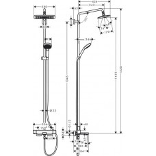 Душевая система Hansgrohe Croma E Showerpipe 280 1jet (27687000)