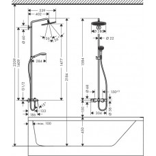 Душевая система Hansgrohe Croma Select S 280 1jet (26792000)