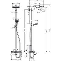 Душевая система Hansgrohe Crometta S 240 1jet Showerpipe (27320000) (240 мм)