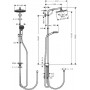 Душевая система Hansgrohe Crometta S 240 1jet Showerpipe Reno (27270000) (240 мм)