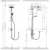 Душевая система Hansgrohe Crometta S 240 1jet Showerpipe Reno (27270000) (240 мм)