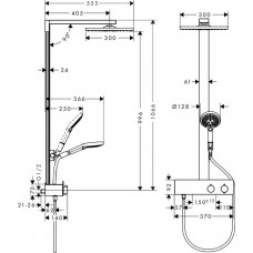 Душевая система Hansgrohe Raindance E Showerpipe 300 (27361000) with ShowerTablet 350