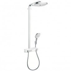 Душевая система Hansgrohe Raindance Select Showerpipe E300 3 jet (27127400) (полка белый хром)