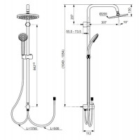 Душевая система Ideal Standard Idealrain Eco Evo (A6943AA)