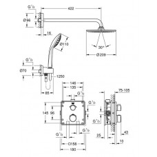 Душевая система с термостатом Grohe Grohtherm (34734000)