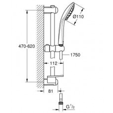 Душевой гарнитур Grohe Euphoria 110 Duo (27230001) (600 мм)