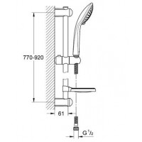 Душевой гарнитур Grohe Euphoria Champagne (27227001) (900 мм)