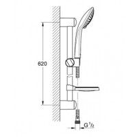 Душевой гарнитур Grohe Euphoria Champagne (27232001) (600 мм)