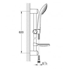 Душевой гарнитур Grohe Euphoria Champagne (27232001) (600 мм)