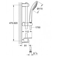 Душевой гарнитур Grohe Euphoria Massage 110 (27231001) (600 мм)