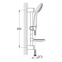 Душевой гарнитур Grohe Euphoria Mono (27266001) (600 мм)