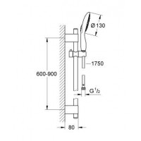 Душевой гарнитур Grohe Power and Soul 130 (27738000)