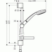 Душевой гарнитур Hansgrohe Croma 100 1jet (27717000) (65 см)