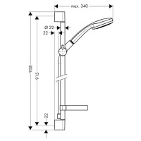 Душевой гарнитур Hansgrohe Croma 100 (27771000) (90 см)