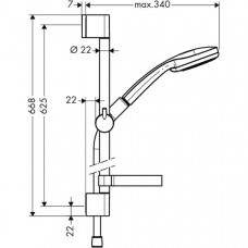 Душевой гарнитур Hansgrohe Croma 100 Vario/Unica’C (27772000) (65 см)