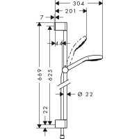 Душевой гарнитур Hansgrohe Croma Select E Multi (26580400) (65 см)