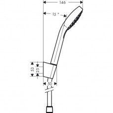 Душевой гарнитур Hansgrohe Croma Select E Vario (26413400)