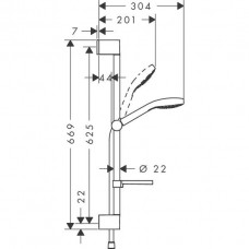 Душевой гарнитур Hansgrohe Croma Select E Vario (26586400) (65 см)