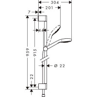 Душевой гарнитур Hansgrohe Croma Select E Vario (26592400) (90 см)