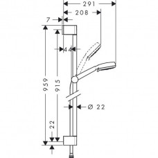 Душевой гарнитур Hansgrohe Crometta 100 Multi (26656400) (90 см)