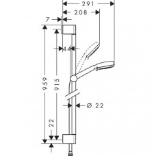 Душевой гарнитур Hansgrohe Crometta 100 Vario (26657400) (90 см)