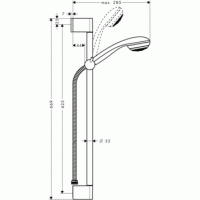 Душевой гарнитур Hansgrohe Crometta 85 1jet (27728000) (65 см)