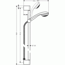 Душевой гарнитур Hansgrohe Crometta 85 1jet (27729000) (90 см)