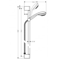 Душевой гарнитур Hansgrohe Crometta 85 2jet/Vario/Unica'C (27762000) (90 см)